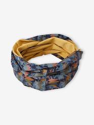 Boys-Accessories-Reversible Jungle Print/Plain Infinity Scarf for Boys