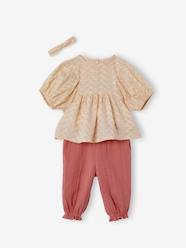 Baby-Outfits-Blouse + Trousers + Hairband Ensemble for Babies