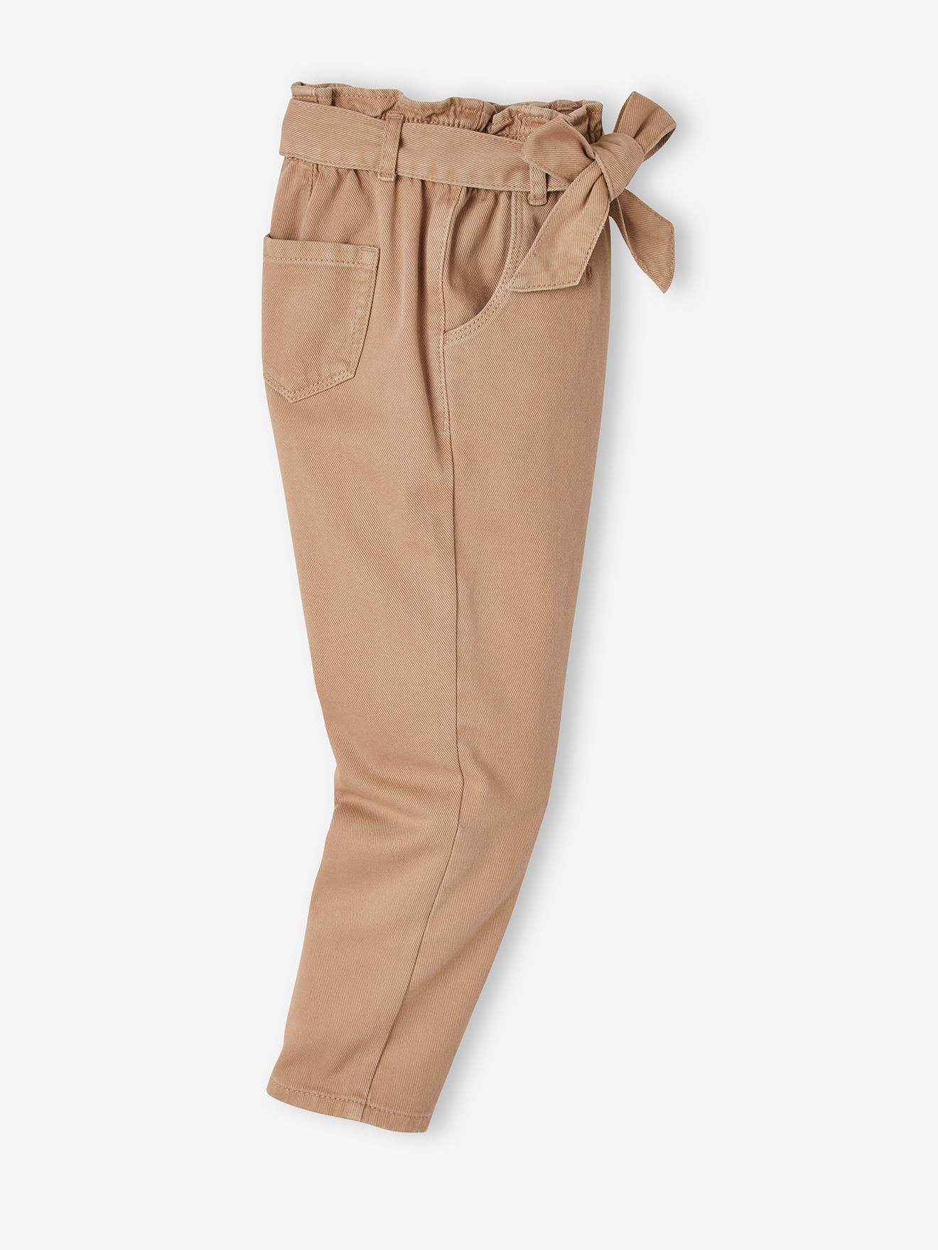 brown tie pants