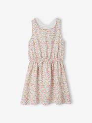 Girls-Dresses-Dress with Macramé Butterfly on the Back, for Girls