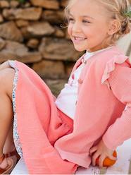 Girls-Fancy Cardigan with Iridescent Scalloped Details, for Girls