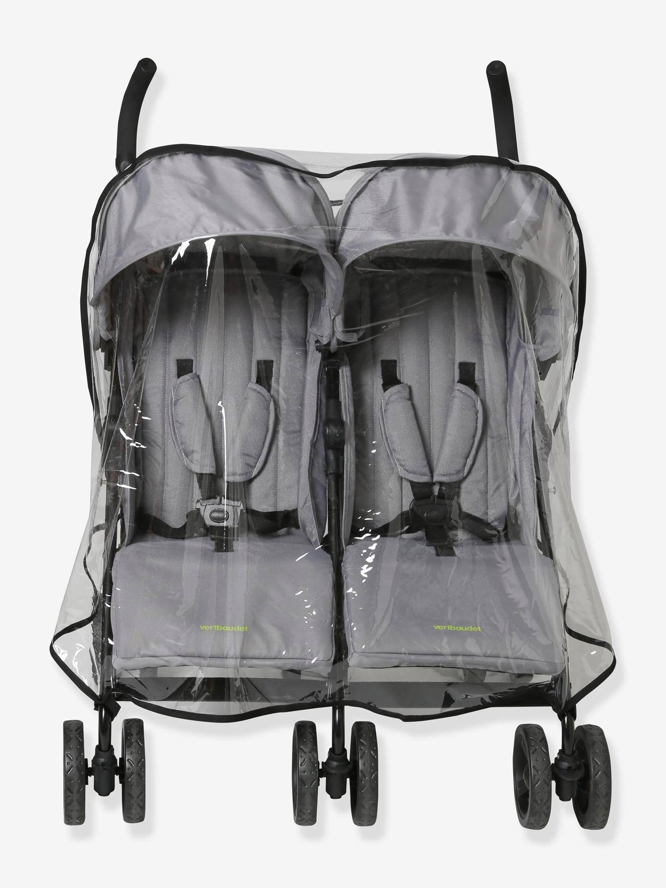 Universal Rain Cover For Side-by-Side Double Pushchair - no color