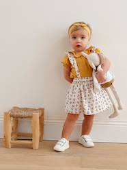 Baby-Outfits-Blouse, Skirt with Straps & Headband Ensemble for Babies