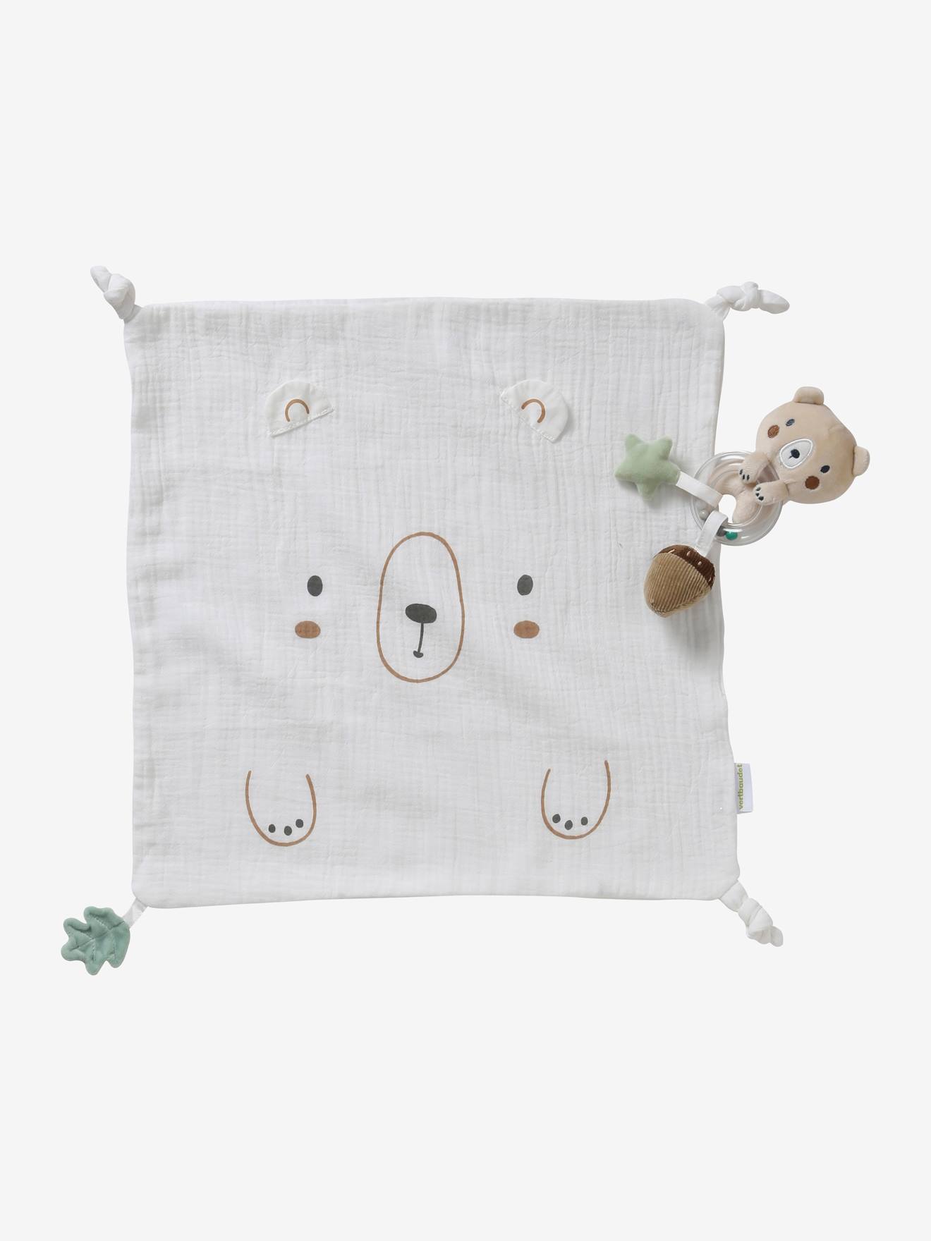 Square Baby Comforter + Rattle
