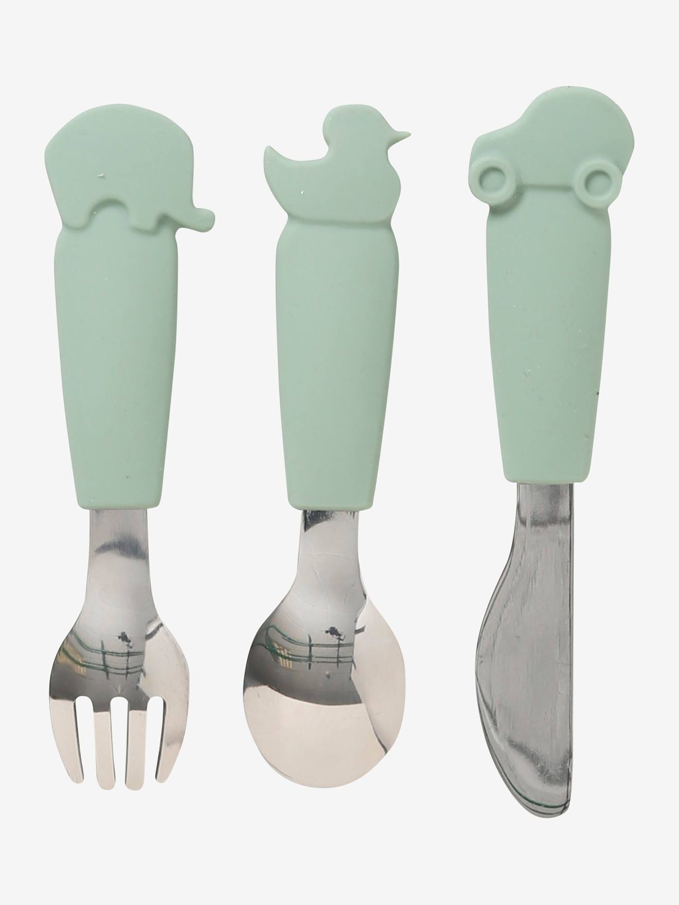 3 Cutlery Set in Silicone & Stainless Steel