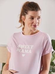 Maternity-T-shirts & Tops-T-Shirt with Message, in Organic Cotton, Pregnancy & Nursing Special