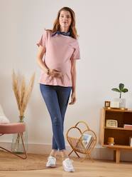 Maternity-Trousers-7/8 Maternity Slim Fit Jeans with Tears