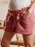 Pure Cotton Gauze Shorts for Maternity BROWN LIGHT SOLID+ecru 