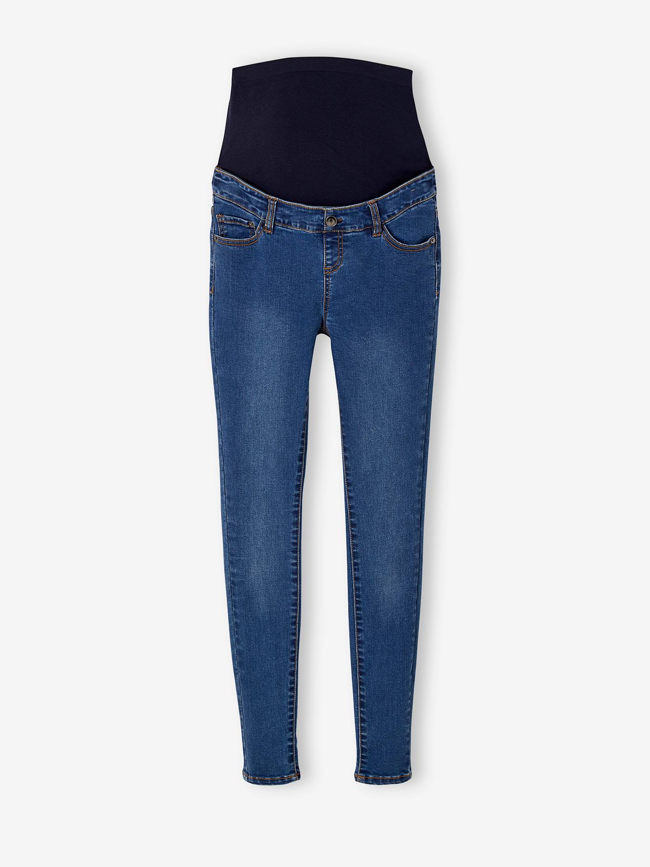 Skinny Leg Maternity Jeans with Seamless Belly-Wrap medium wasched