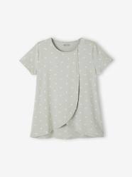 Maternity-T-shirts & Tops-Wrapover T-Shirt for Breastfeeding, Maternity & Nursing Special