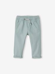 Baby-Trousers & Jeans-Canvas Trousers with Elasticated Waistband for Baby Boys