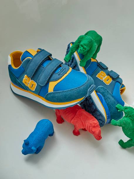 Running-Type Trainers with Touch Fasteners, for Boys BLUE BRIGHT SOLID+Dark Blue 