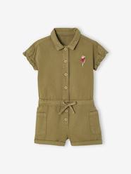 Girls-Dungarees & Playsuits-Lyocell® Jumpsuit, Ruffles on the Sleeves, for Girls