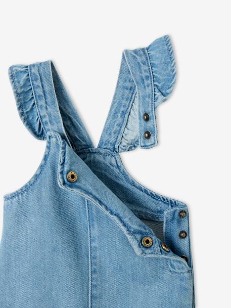 3-Piece Combo: Dungarees, Bodysuit & Hat for Babies BLUE LIGHT WASCHED 