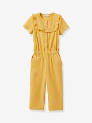 Girls-Dungarees & Playsuits-Girl's ruffled jumpsuit