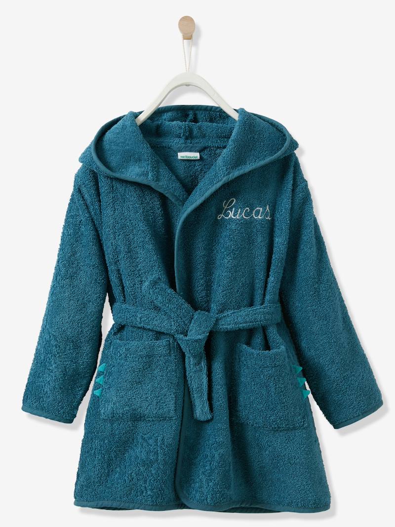 Dinosaur Bathrobe for Babies blue, Bedding & Decor Vertbaudet