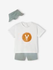 Baby-Outfits-T-Shirt, Shorts & Bucket Hat Ensemble for Babies