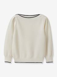 Girls-Cardigans, Jumpers & Sweatshirts-Jumpers-Girl's sweater with boat neckline