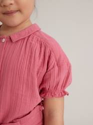Girls-Blouses, Shirts & Tunics-Cotton Gauze Blouse for Girls, by CYRILLUS