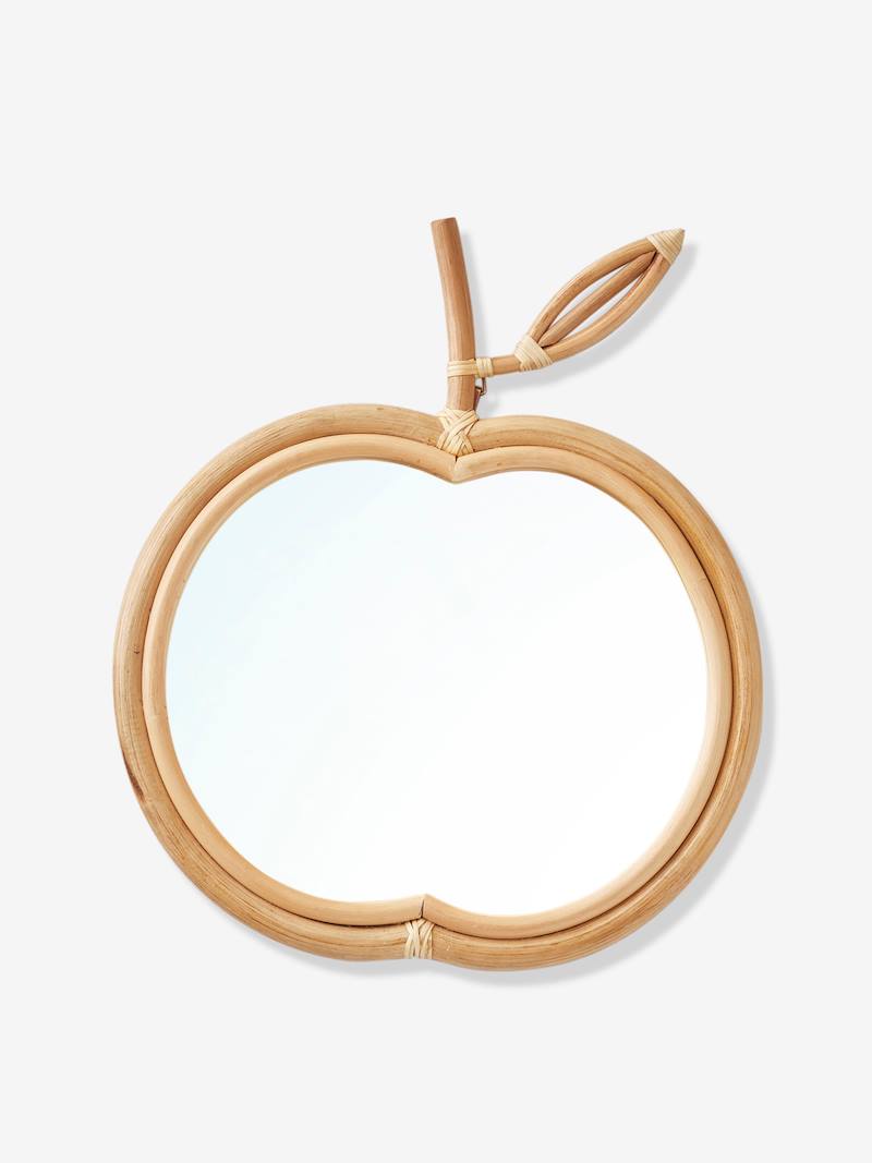 Apple Mirror in Rattan no color, Bedding & Decor Vertbaudet