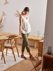 Main Shop-Chino Trousers in Stretch Cotton for Maternity