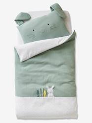 Bedding & Decor-Baby Bedding-Pillowcases-Pillowcase in Cotton Gauze for Babies, LAPIN VERT