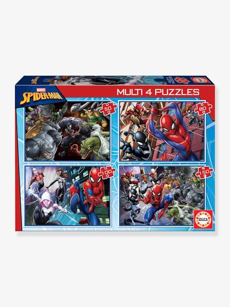 4 Progressive Puzzles, Spider-Man - EDUCA RED MEDIUM 2 COLOR/MULTICOL 