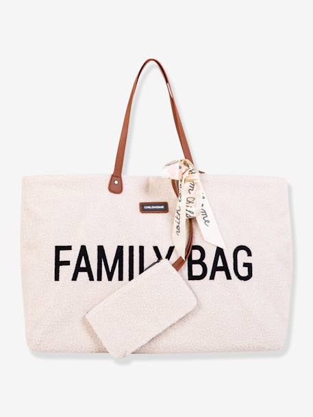 Changing Bag, Family Bag by CHILDHOME BEIGE LIGHT SOLID WITH DESIGN+ecru 