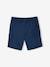 Easy to Slip On Bermuda Shorts for Boys BLUE DARK SOLID WITH DESIGN+BROWN MEDIUM SOLID WITH DESIGN 