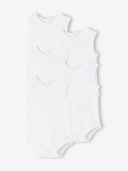 Baby-Bodysuits & Sleepsuits-Pack of 5 Bodysuits in Interlock Knit Fabric, for Babies