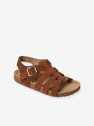 -Strappy Leather Sandals for Boys