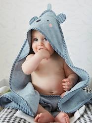 Bedding & Decor-Bathing-Bath Capes-Baby Hooded Bath Cape With Embroidered Animals