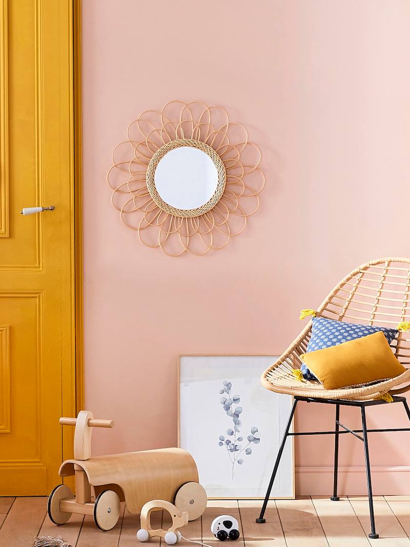 Mirror in Rattan camel, Bedding & Decor Vertbaudet