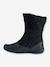 Girls' Leather Boots Black+Tan 