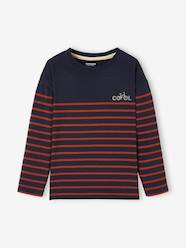 Boys-Tops-T-Shirts-Sailor-Type Jumper with Motif on the Chest for Boys