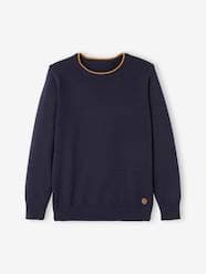 Boys-Cardigans, Jumpers & Sweatshirts-Fine Knit Colour Jumper for Boys