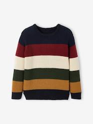 Boys-Cardigans, Jumpers & Sweatshirts-Jumpers-Jumper in Colourful Stripes for Boys