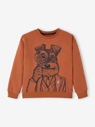 Boys-Cardigans, Jumpers & Sweatshirts-Sweatshirt with Detective Dog Motif for Boys