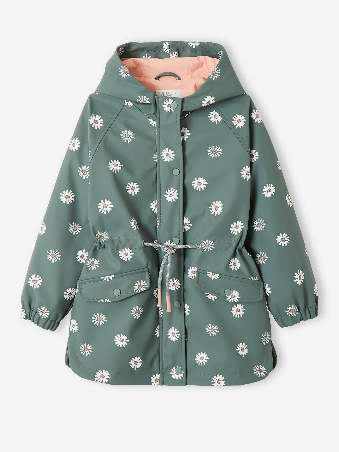 Hooded Raincoat with Magical Motifs