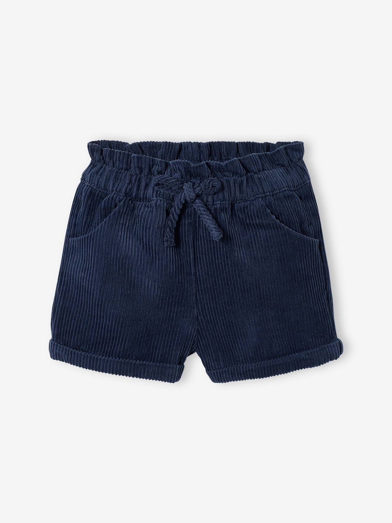 Corduroy Shorts for Baby Girls blue dark solid