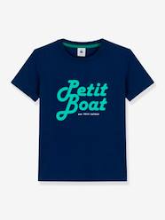 Baby-T-shirts & Roll Neck T-Shirts-Short Sleeve Cotton T-Shirt for Boys, by PETIT BATEAU