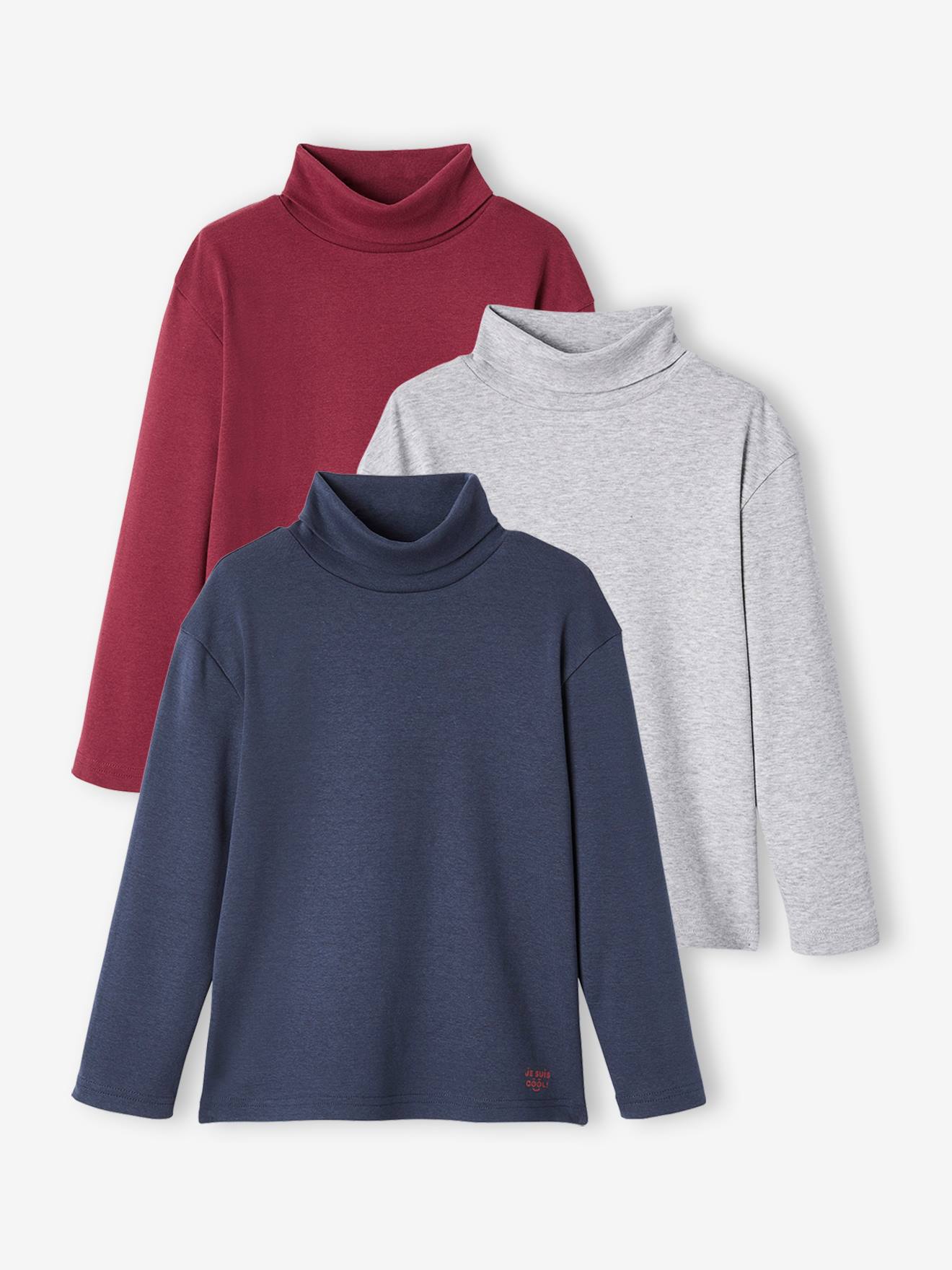 Polo-Neck Tops medium two color multicol