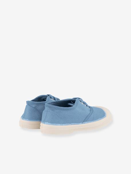 Cotton Canvas Trainers with Laces for Kids, by BENSIMON® denim blue+khaki+navy blue+white 