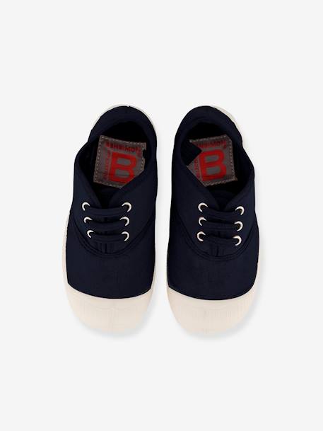 Cotton Canvas Trainers with Laces for Kids, by BENSIMON® denim blue+khaki+navy blue+white 