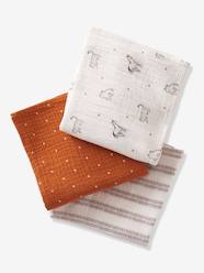 Nursery-Pack of 3 Organic* Cotton Gauze Squares, Little Nomad