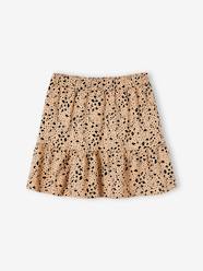 -Skirt with Printed Ruffle for Girls