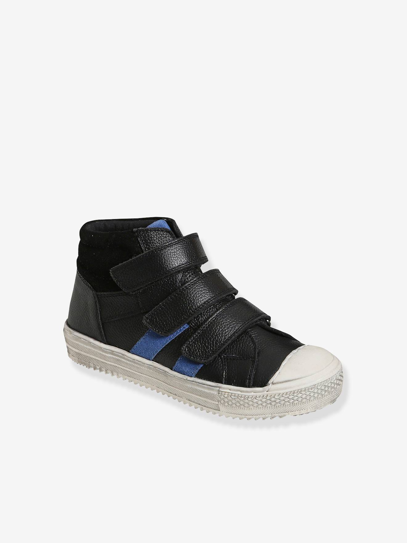 Leather High-Top Trainers