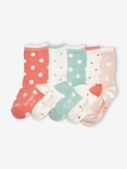 Girls-Underwear-Pack of 5 Pairs of Dotted Socks for Girls