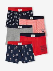 Boys-Underwear-Pack of 5 Pairs of Stretch "Pirates" Boxer Shorts for Boys