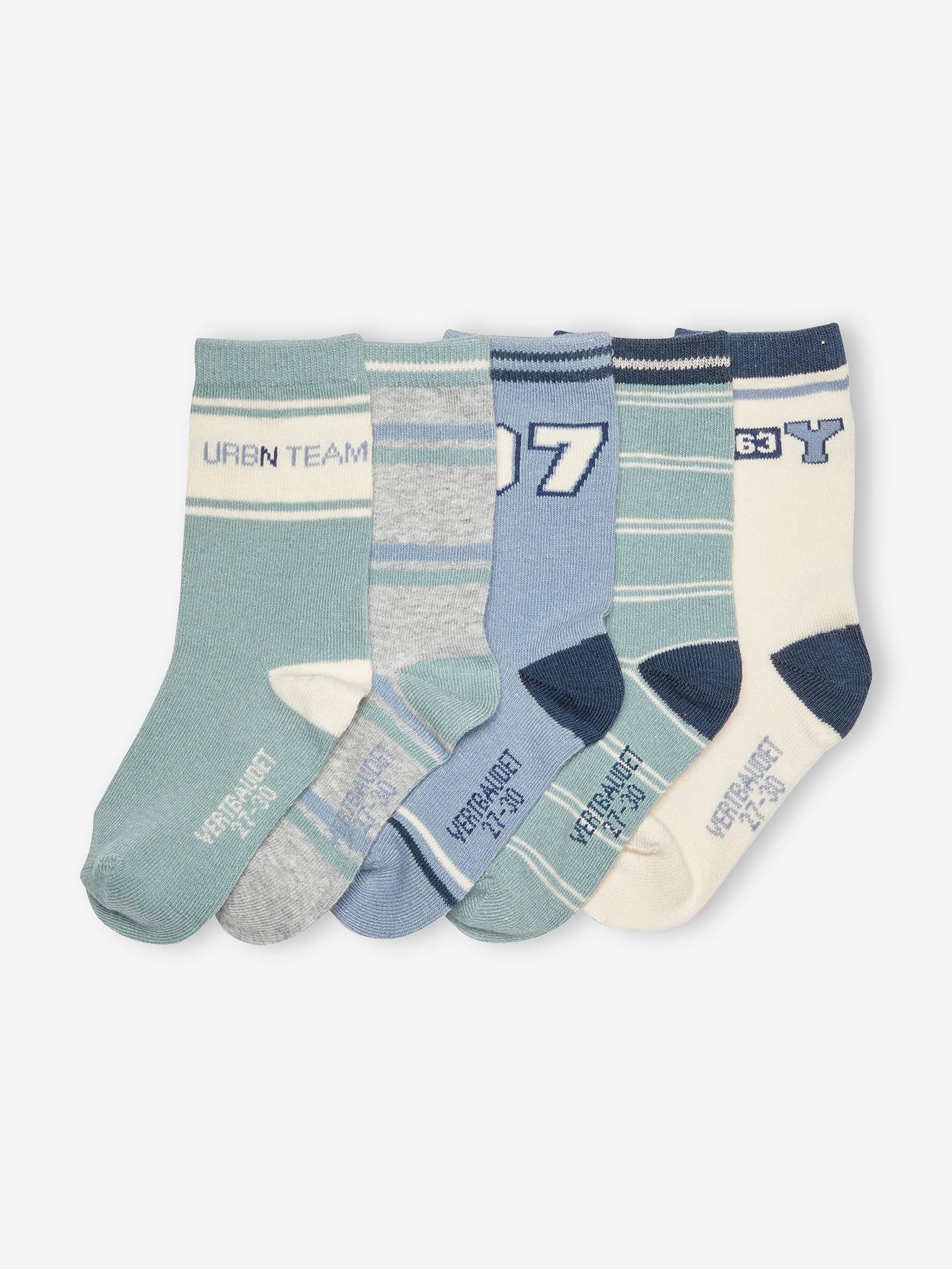 Pack of 5 Pairs of Socks for Boys green medium 2 color/multicolr